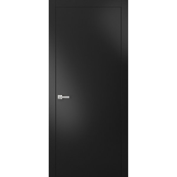 Sartodoors French Interior Door, 24" x 80", Black PLANUM10ID-BLK-24